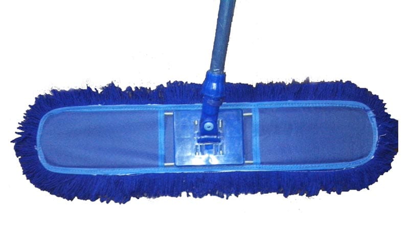 Blue microfiber mop for professional floor cleaning